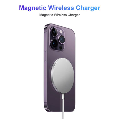 Wireless Charger, Magnetic Pad & 20W Type C Wall Charger, Compatible with Iphone, Air Pods