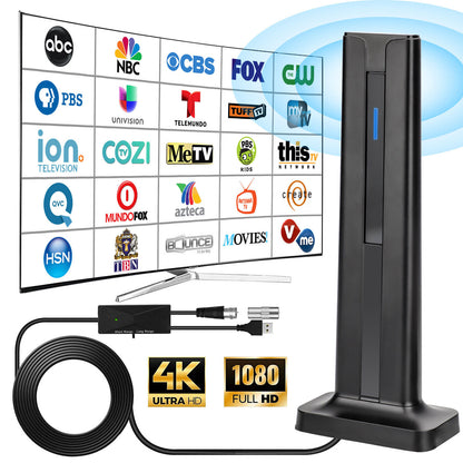 450 Miles Upgraded TV Antenna Digital HD Antenna Indoor HDTV 1080P 4K Long Range